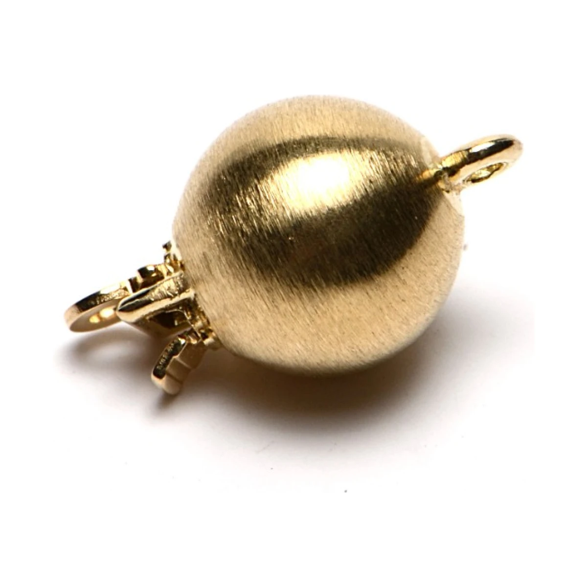 18ct Yellow Gold Ball Clasp Matte | 6 mm