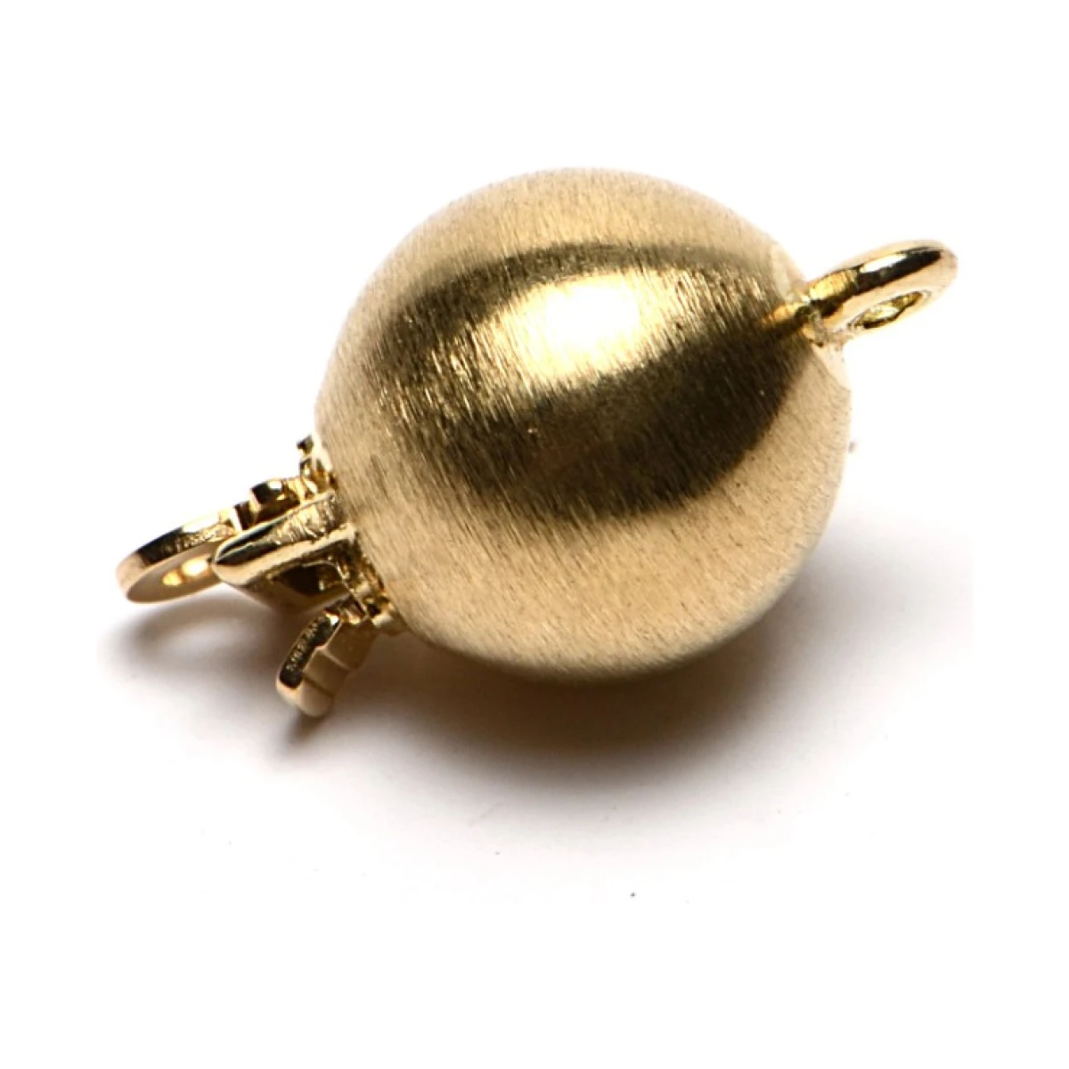 18ct Yellow Gold Ball Clasp Matte | 7 mm