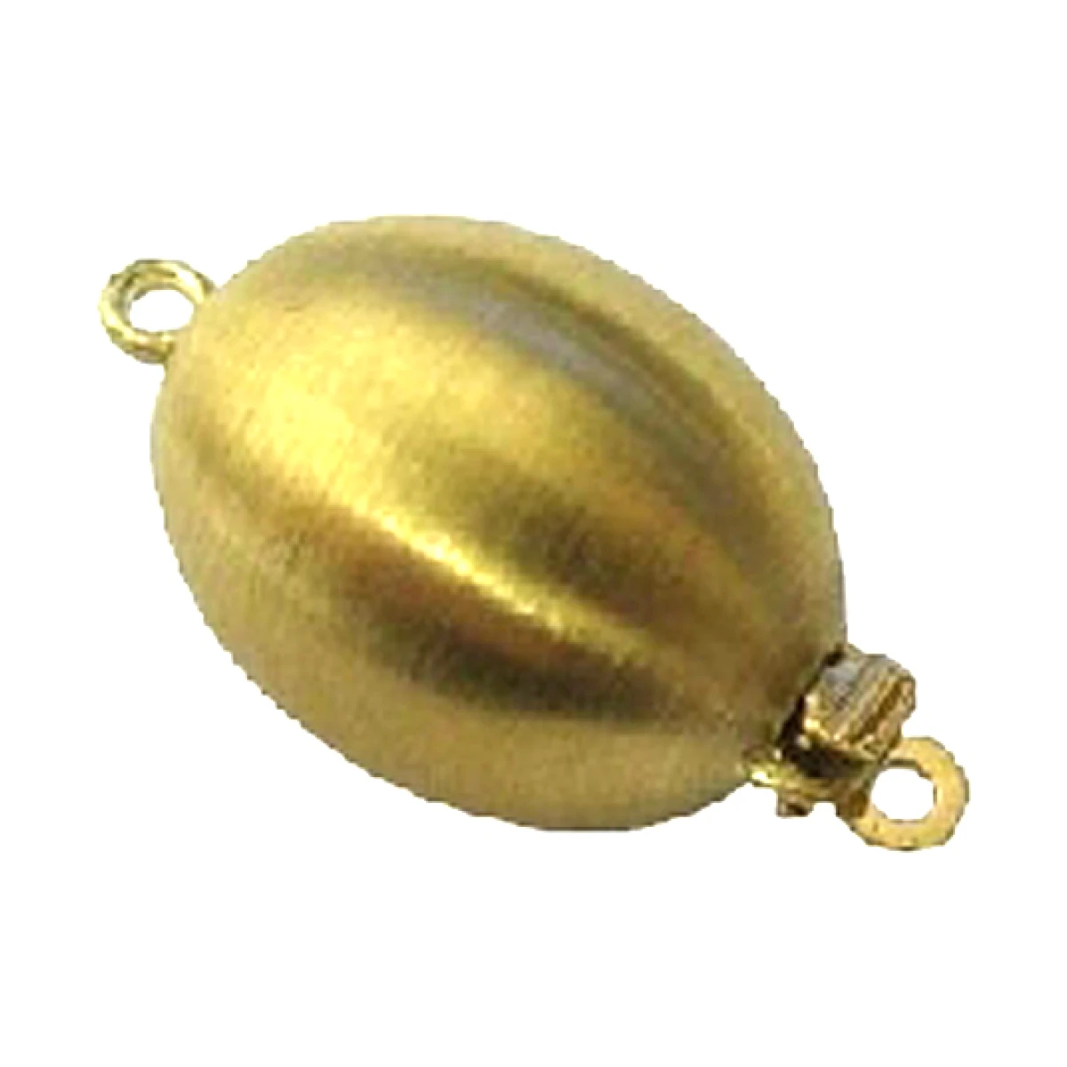 18ct Yellow Gold Matte Oval Ball Clasp | 17mm