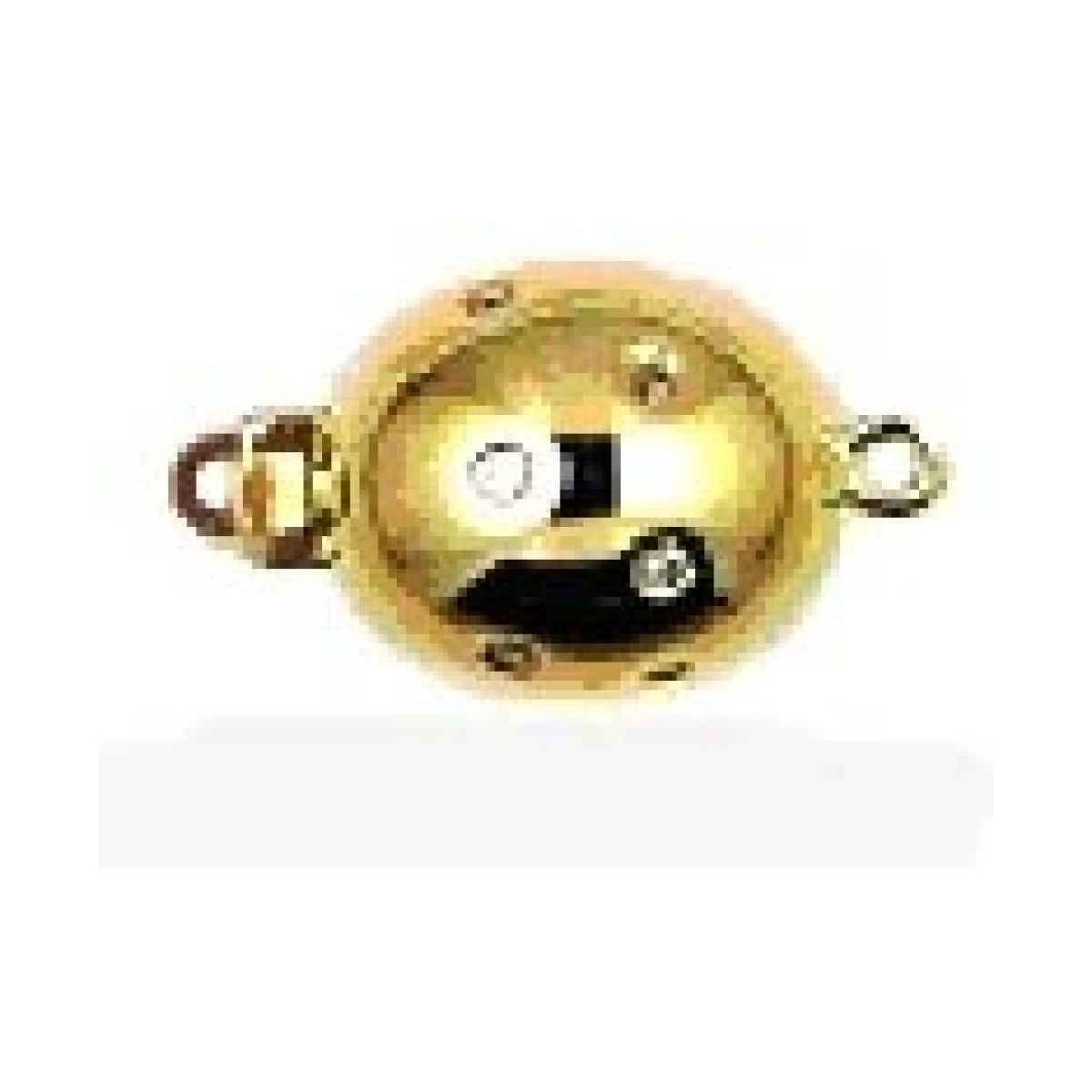 18ct Yellow Gold & Diamond Oval Ball Clasp | 14mm | Diamond 0.10cts