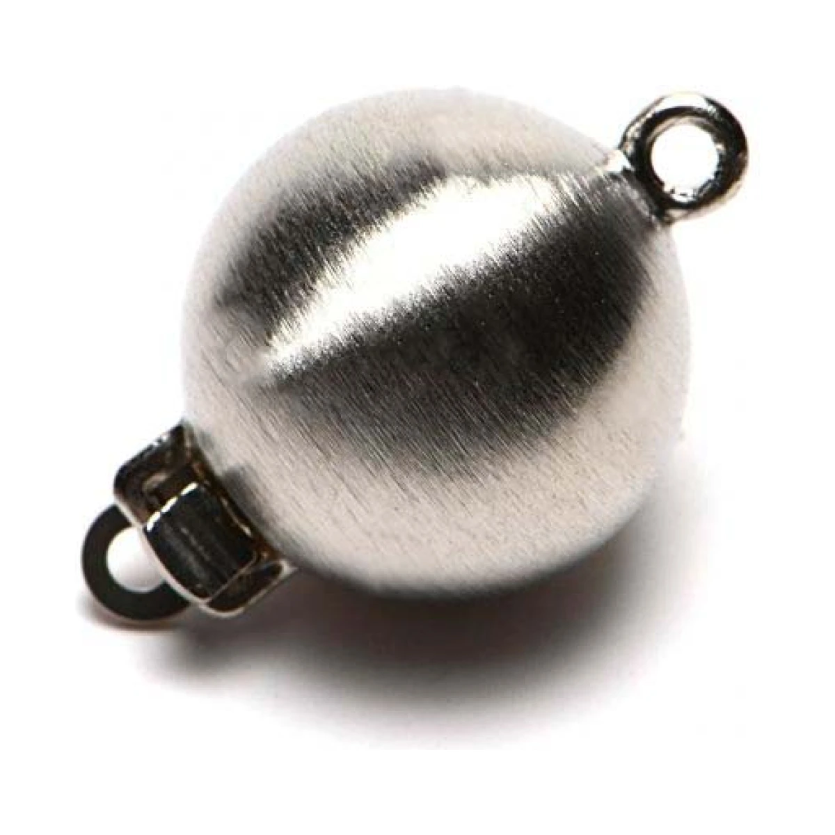 18ct White Gold Ball Clasp Matte | 7 mm