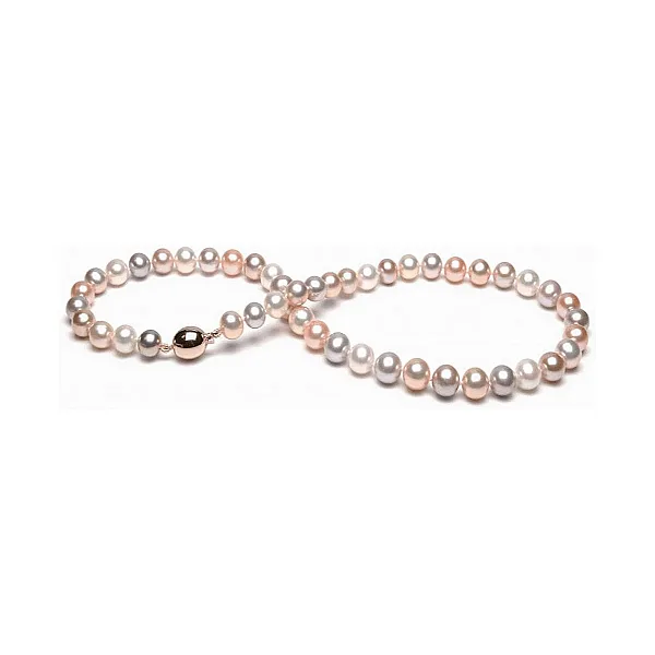 Freshwater Multicoloured Pearl Necklace | AA Grade | 8mm