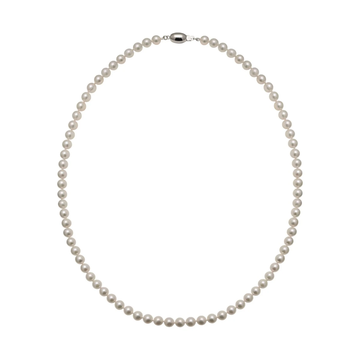 White Akoya Pearl Necklace | AA+ Grade | 5.0-5.5mm