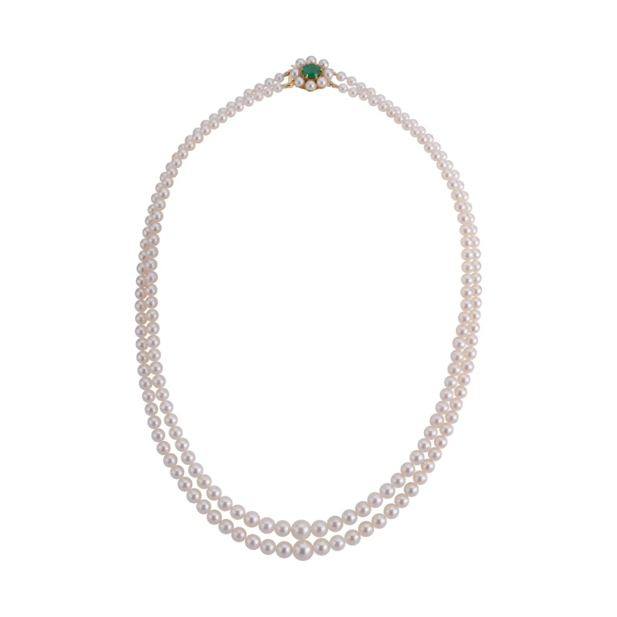 Double Row Graduated Akoya Pearl Necklace | AAA Grade 