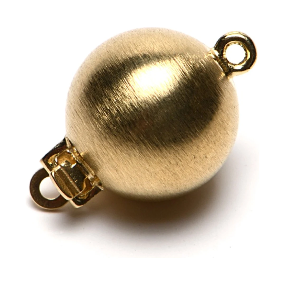 9ct Yellow Gold Ball Clasp Matte | 8 mm