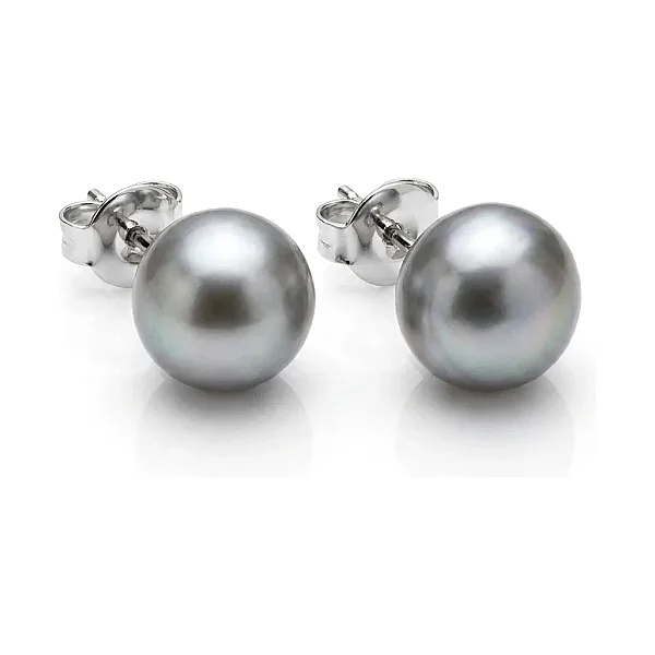 Tahitian Keshi Pearl Stud Earrings  |  18ct White Gold