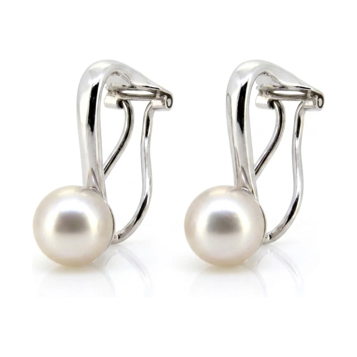 Akoya Pearl Clip-On Stud Earrings 6/6.5mm  |  9ct White Gold