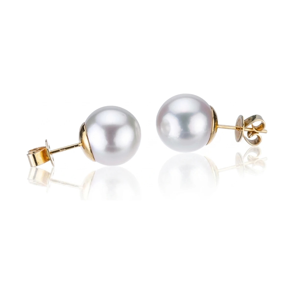 South Sea Cultured Pearl Stud Earrings 11.5-12.0mm | 18ct Yellow Gold 