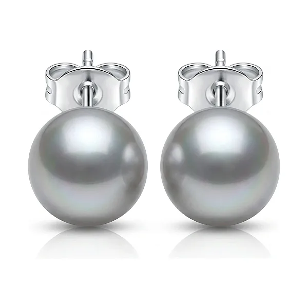 Grey Akoya Stud Earrings  |  7.0-7.5 mm