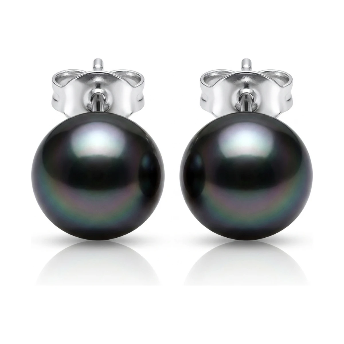 Black Akoya Stud Earrings  |  7.5-8.0 mm