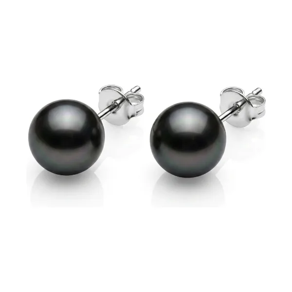 Black Akoya Stud Earrings  |  8.0-8.5 mm