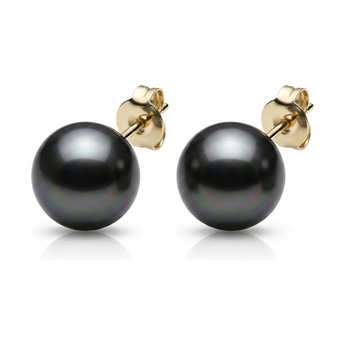 Black Akoya Stud Earrings  |  9.0-9.5 mm