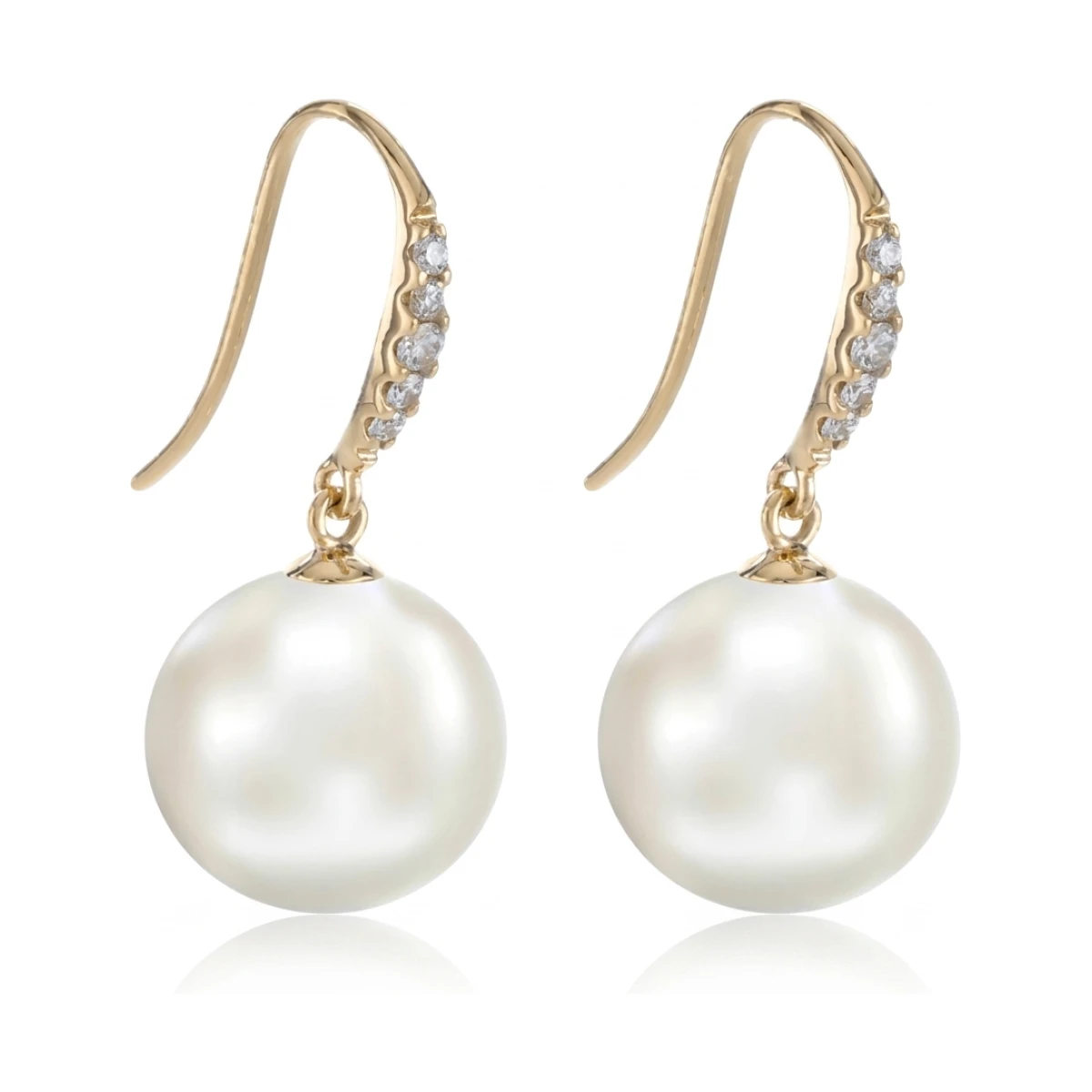 Freshwater Pearl Drop Earrings  |  18ct Yellow Gold