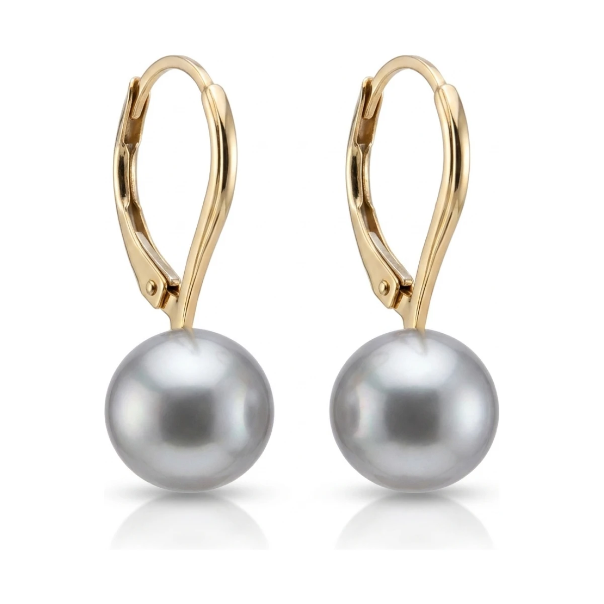 Akoya Pearl Lever Back Earrings  |  9ct Yellow Gold