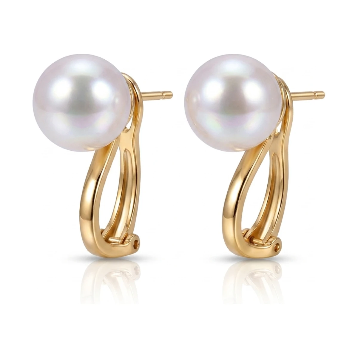 Akoya Pearl Clip-On Stud Earrings 6/6.5mm  |  9ct Yellow Gold