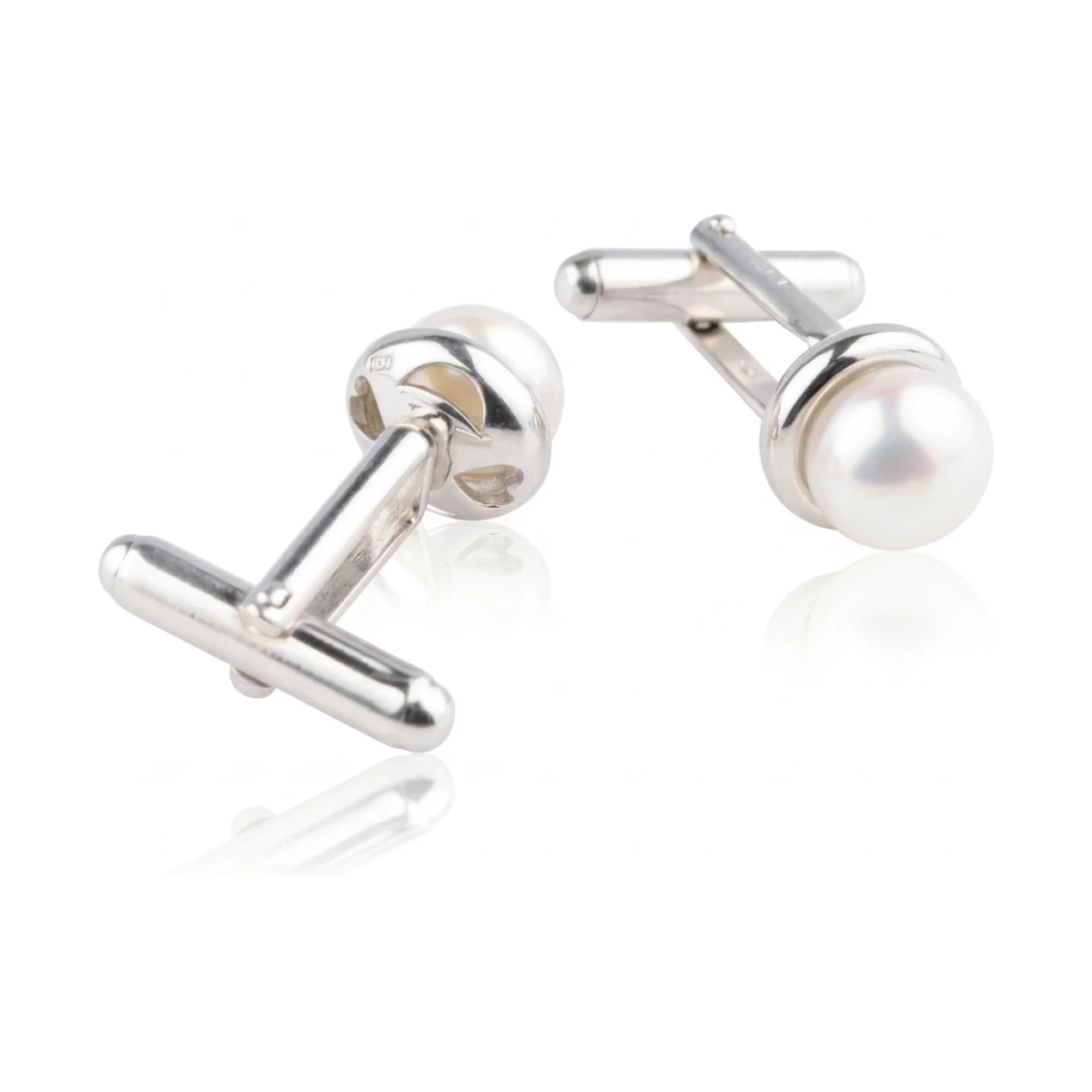 Freshwater Cultured Pearl Cufflinks | Silver