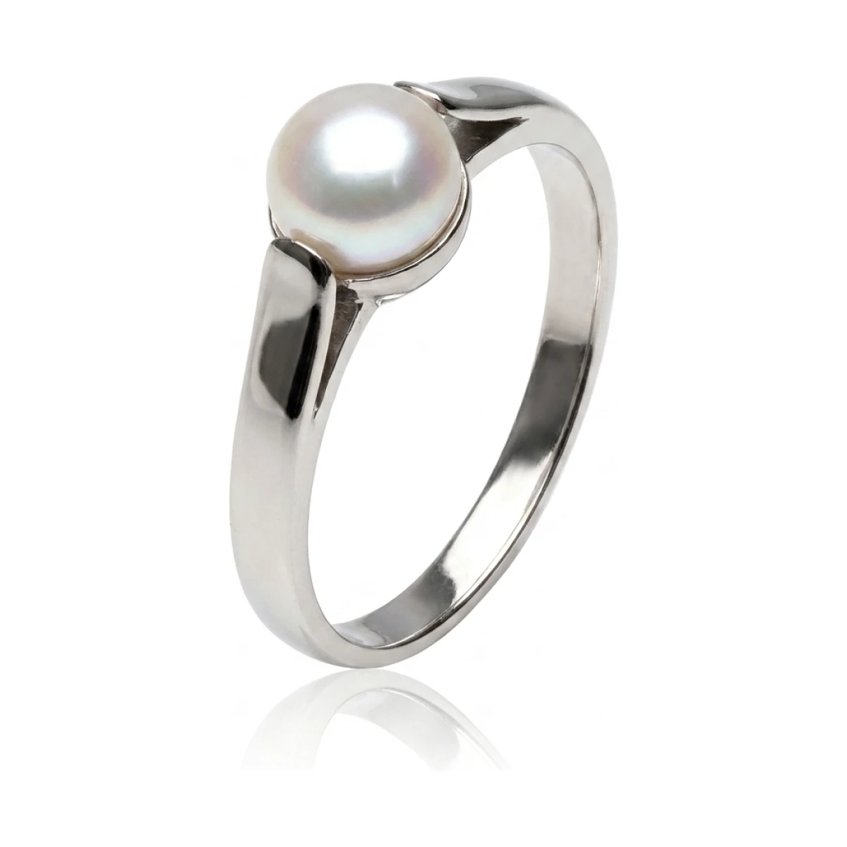Freshwater Cultured Bouton Pearl Ring | 9ct White Gold