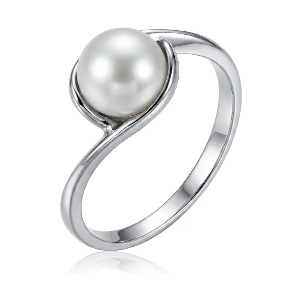 Freshwater Cultured Pearl Twist Ring | 9ct White Gold