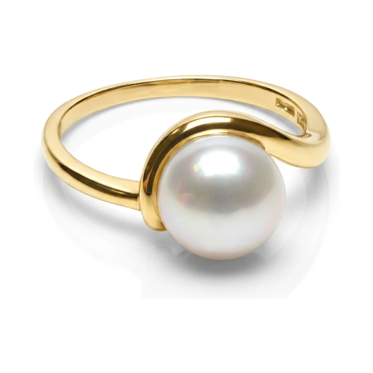 Freshwater Cultured Pearl Swirl Ring | 9ct Yellow Gold