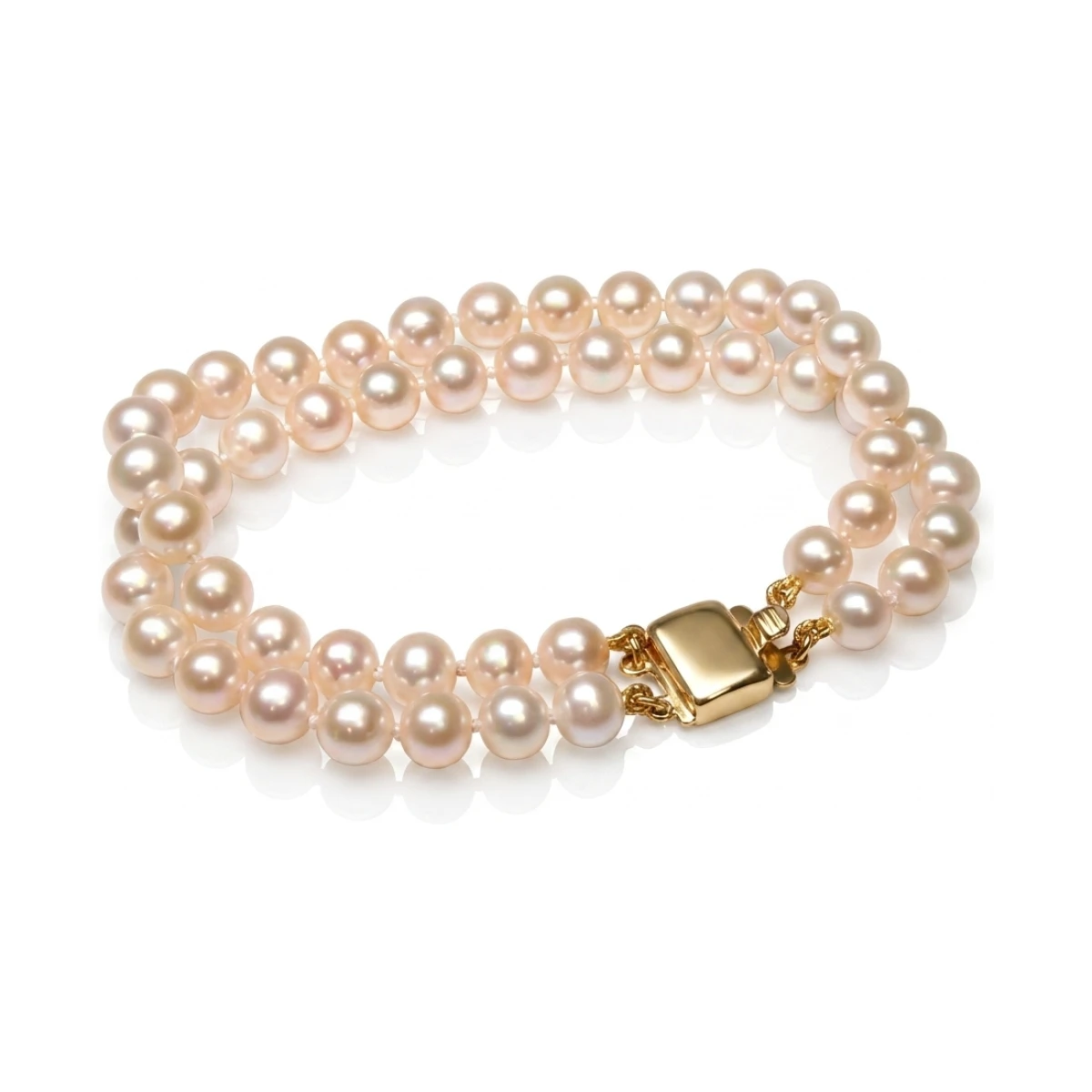 Freshwater Double-Row Bracelet  |  Silver