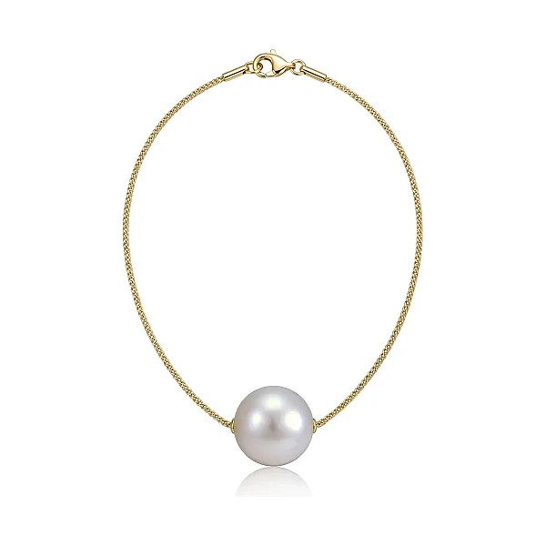 Freshwater Pearl Slider Necklace  |  9ct Gold 