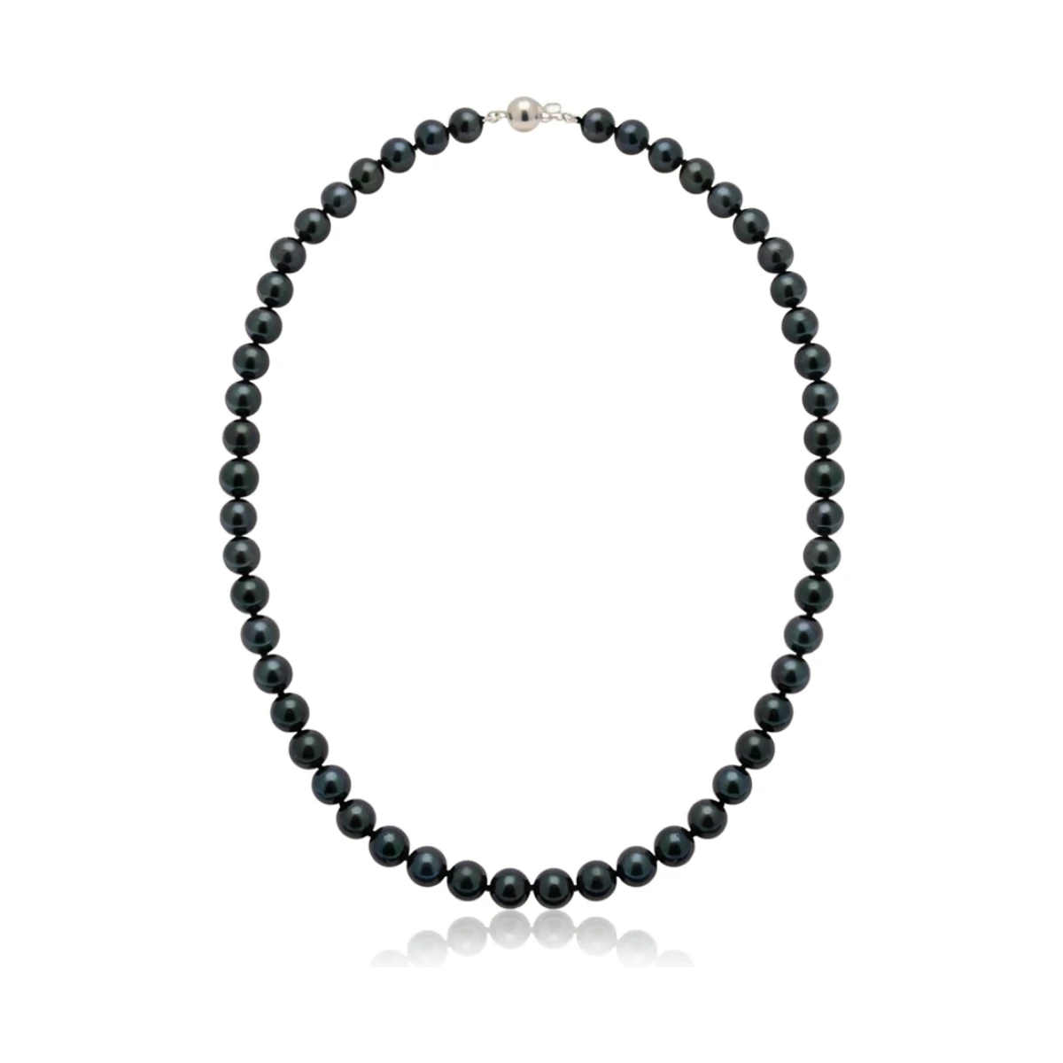 Black Akoya Pearl Necklace| AA+ Grade | 7.5-8.0 mm