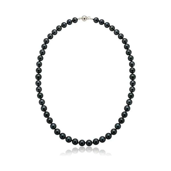 Black Akoya Pearl Necklace| AA+ Grade | 7.5-8.0 mm