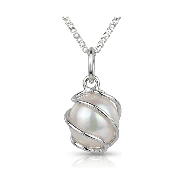  Freshwater Captive Pearl Pendant  |  Silver 