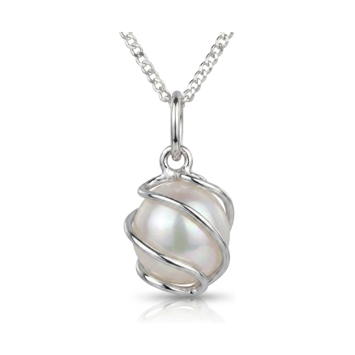  Freshwater Captive Pearl Pendant  |  Silver 