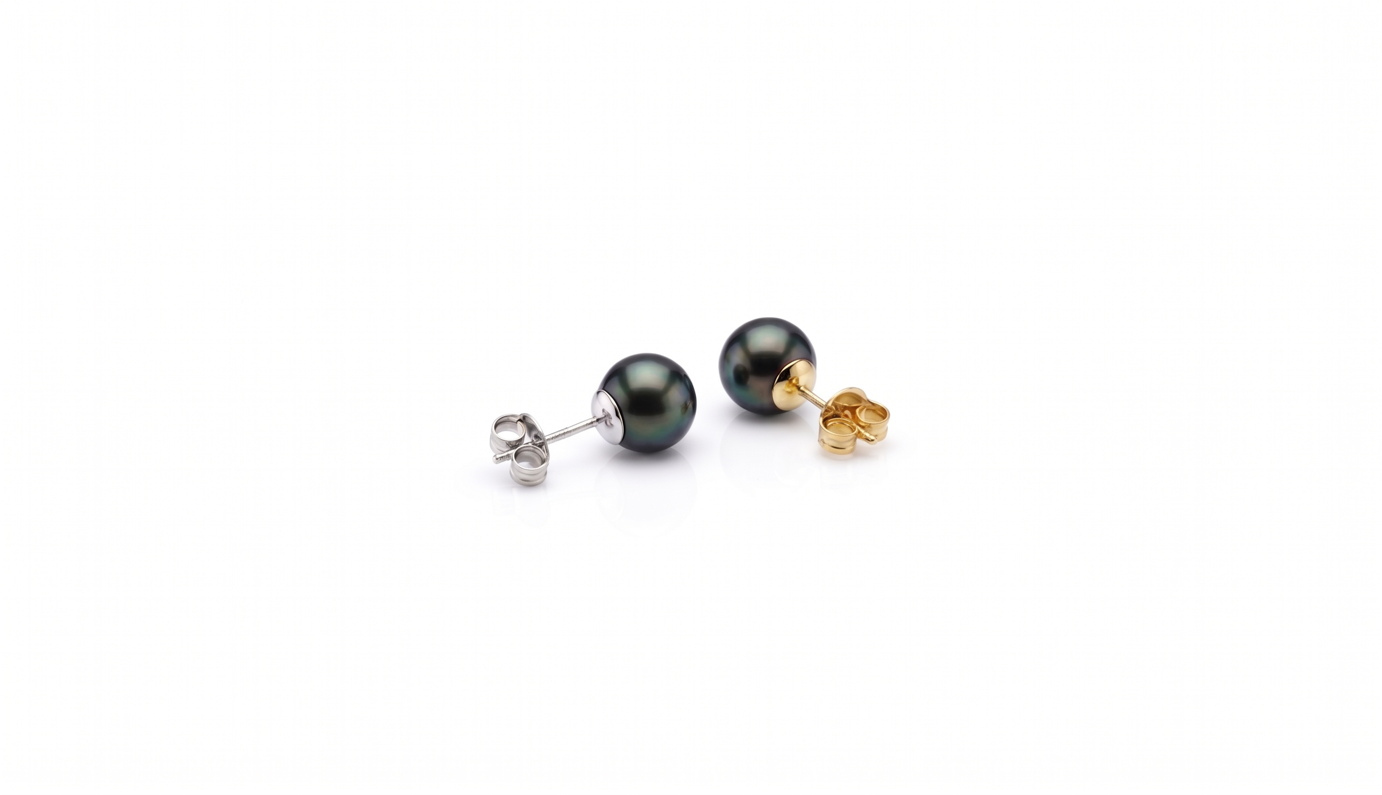 Black Akoya Stud Earrings  |  6.5-7.0 mm