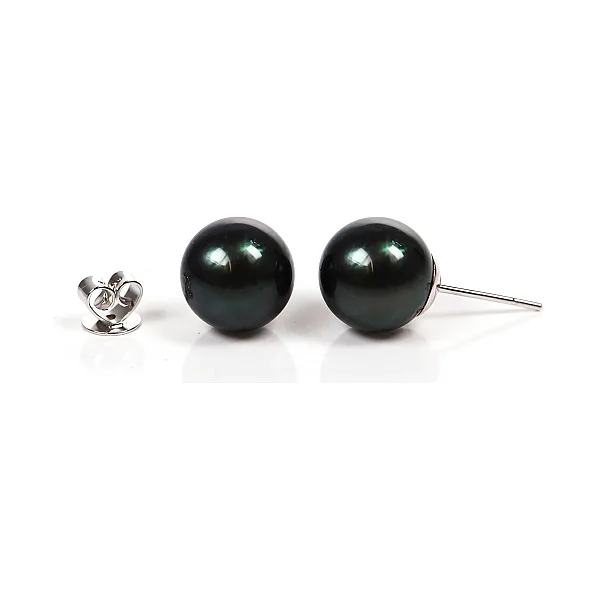  Black Akoya Stud Earrings  |  8.5-9.0 mm