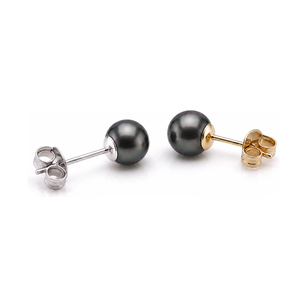 Black Akoya Stud Earrings  |  4.5-5.0 mm