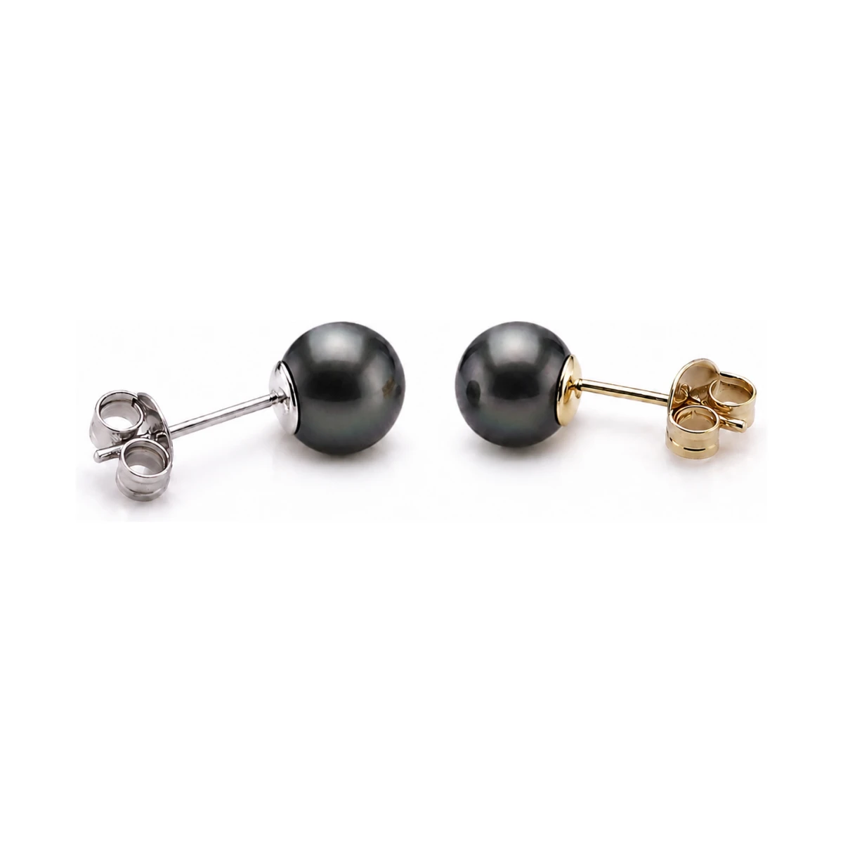 Black Akoya Stud Earrings  |  6.0-6.5 mm