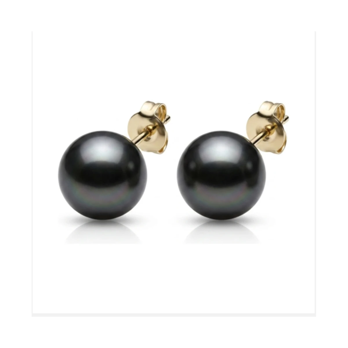 Black Akoya Stud Earrings  |  7.5-8.0 mm
