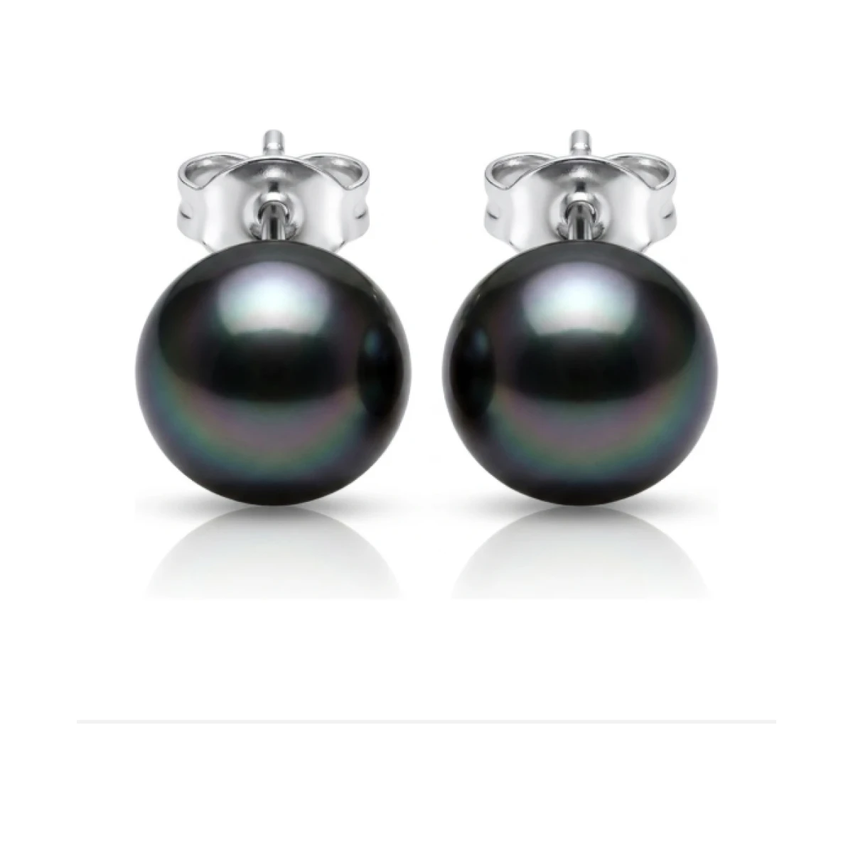 Black Akoya Stud Earrings  |  9.0-9.5 mm