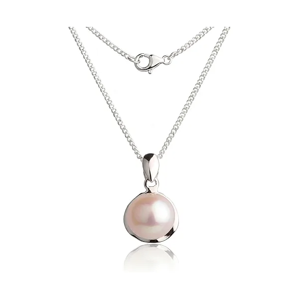  Freshwater Cultured Pearl Pendant and Chain  |  Silver