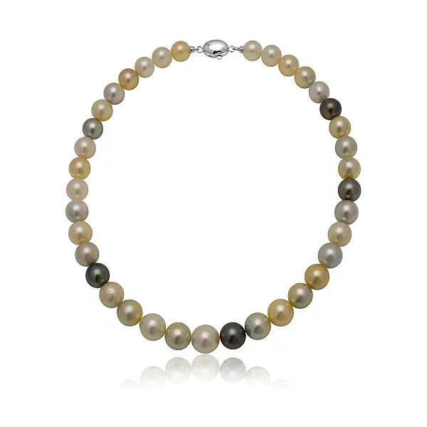South Sea & Tahitian Multi-Colour Pearl Necklace  | 10 to 12mm 