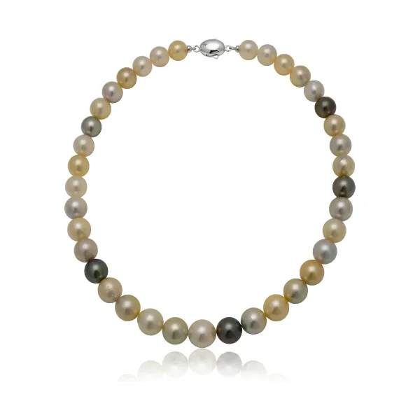 South Sea & Tahitian Multi-Colour Pearl Necklace  | 10 to 12mm 