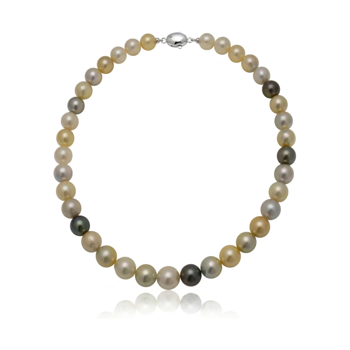 South Sea & Tahitian Multi-Colour Pearl Necklace  | 10 to 12mm 