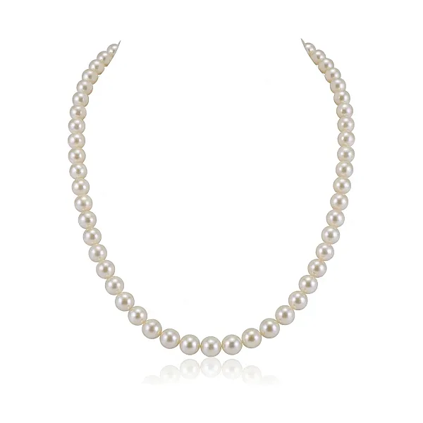 Cream Akoya Pearl Necklace | AA Grade | 5.5-6.0mm