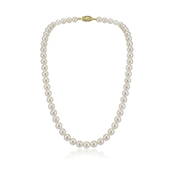 Cream Akoya Pearl Necklace | AA Grade | 6.0-6.5mm