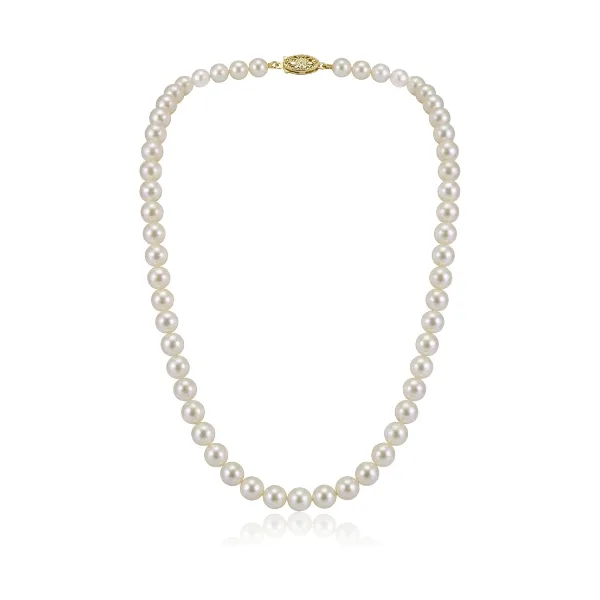 Cream Akoya Pearl Necklace | AA Grade | 6.0-6.5mm