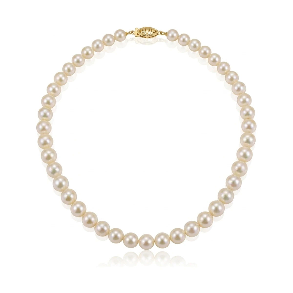 Cream Akoya Pearl Necklace | AA Grade | 6.5-7.0mm