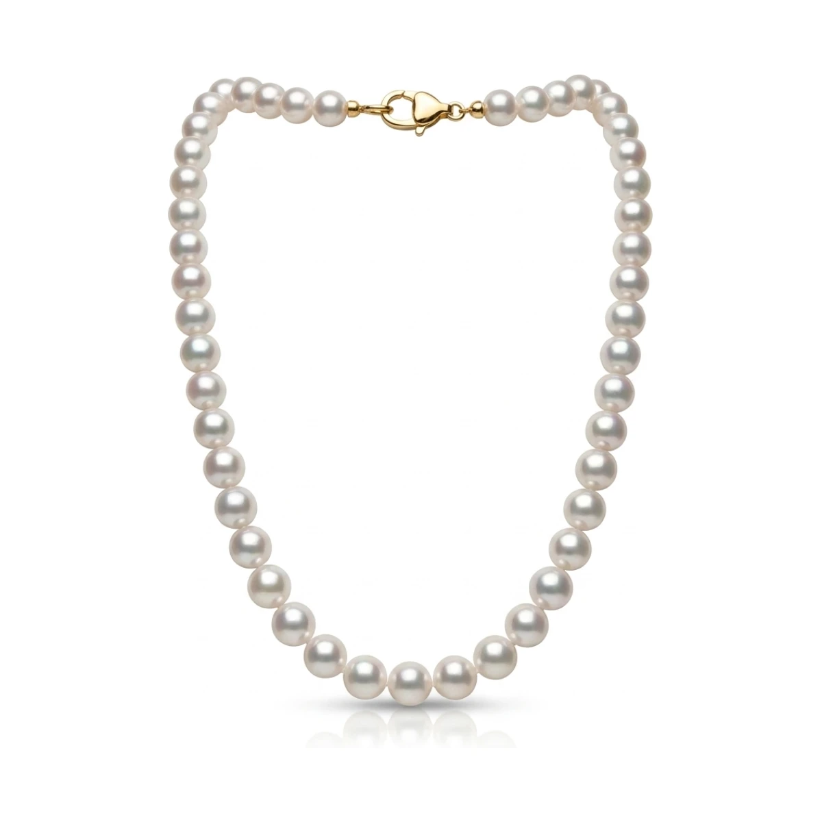 White Akoya Pearl Necklace | Hanadama Grade | 6.5-7.0 mm  