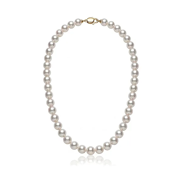 White Akoya Pearl Necklace | Hanadama Grade | 7.5-8.0 mm  