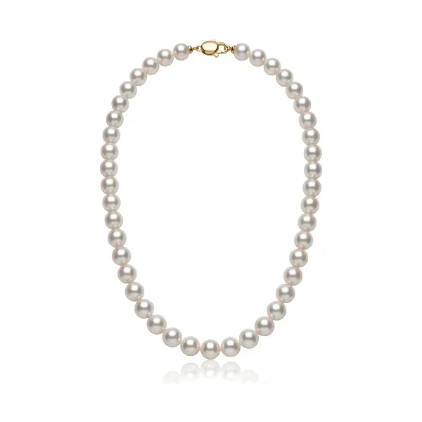 White Akoya Pearl Necklace | Hanadama Grade | 7.5-8.0 mm  