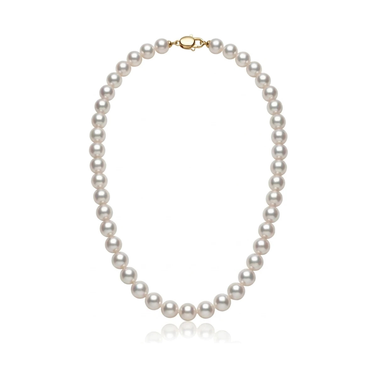 White Akoya Pearl Necklace | Hanadama Grade | 7.5-8.0 mm  