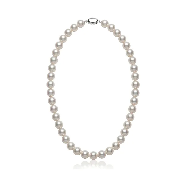 White Akoya Pearl Necklace | Hanadama Grade | 8.0-8.5 mm  