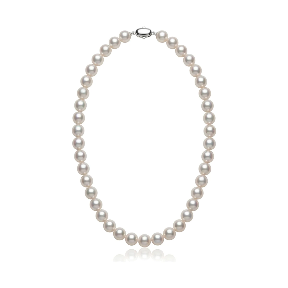 White Akoya Pearl Necklace | Hanadama Grade | 8.0-8.5 mm  