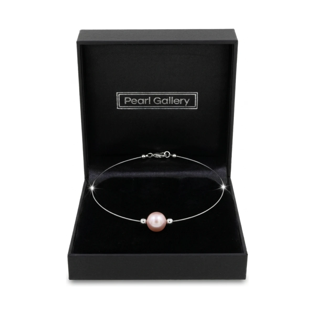 Freshwater Natural Colour Pearl Necklace  |  Silver & Steel